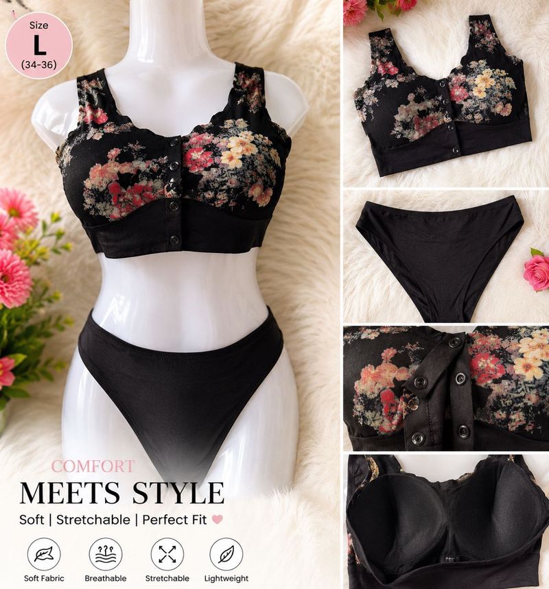 ✨ Branded Seamless Bra &amp; Panty Set💖 Soft | Stretc