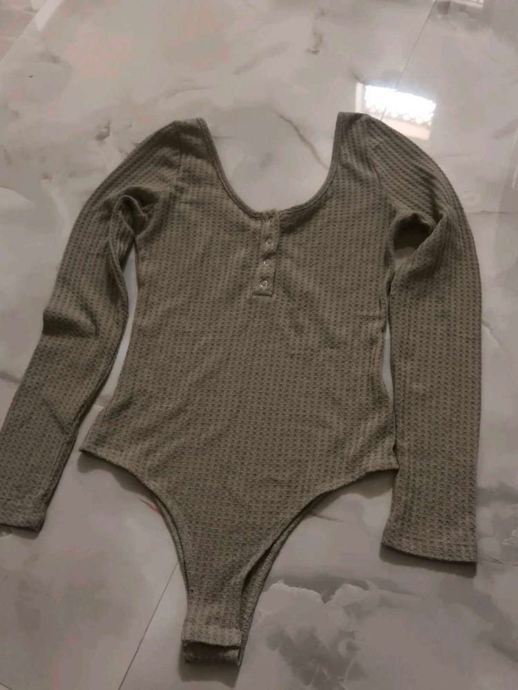Cozy Knit Long Sleeve Bodysuit