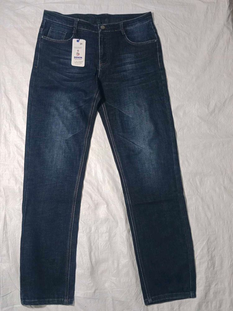 Stylish Dark Blue Denim Jeans