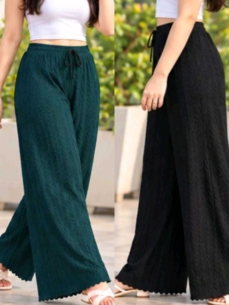 Chic Textured Palazzo Pants