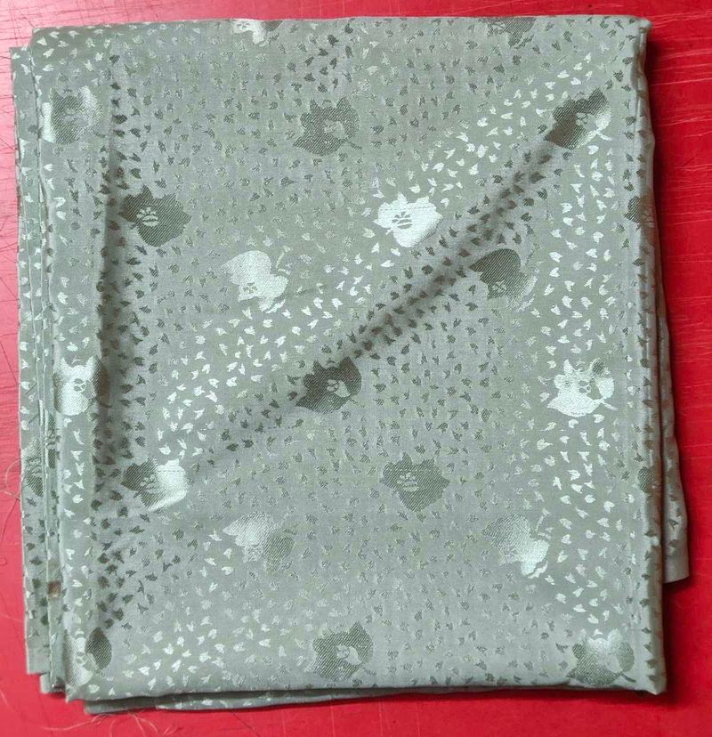 Ladies Suit Fabric – Grey Printed Dress Material –