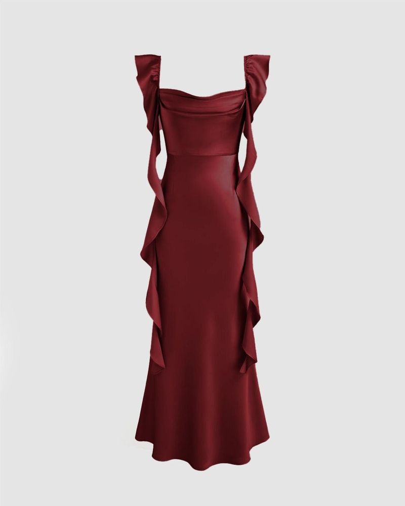 LITTLEBOX Elegant Ruffle Trim Dress