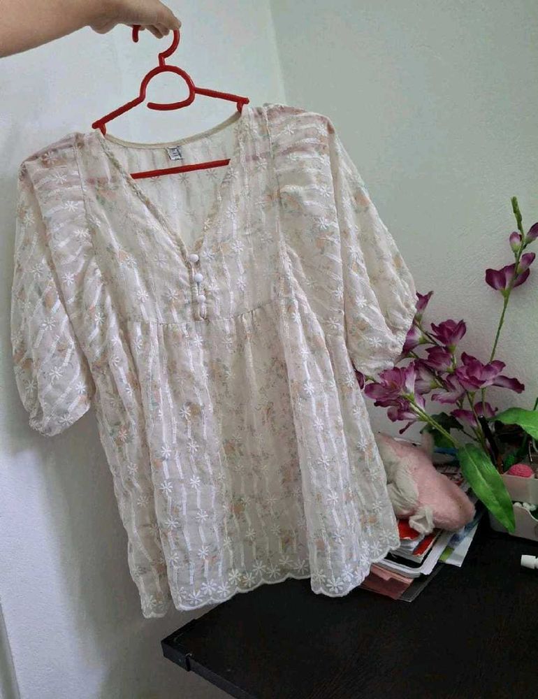 Floral Sheer Top