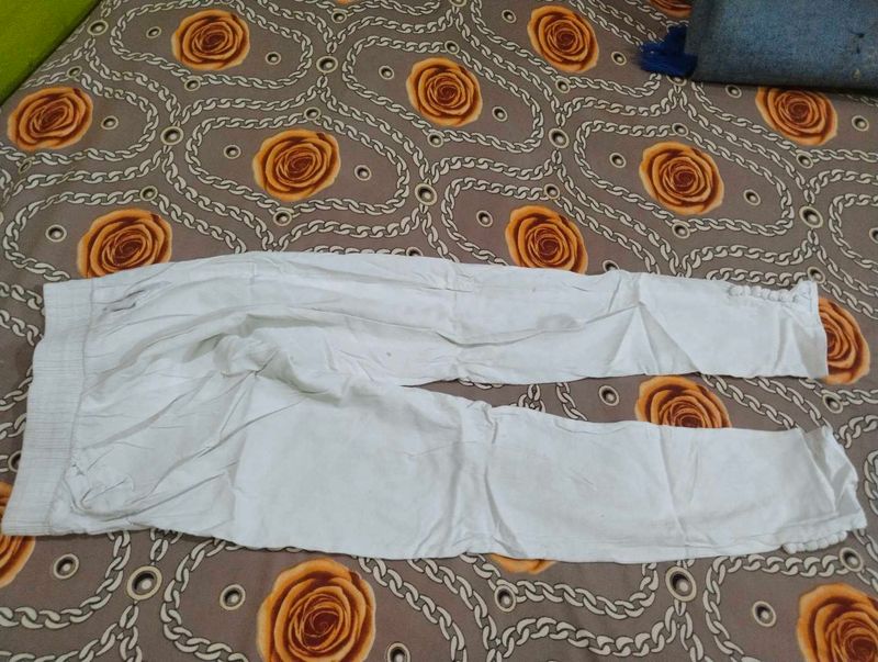 White Ethnic Pants