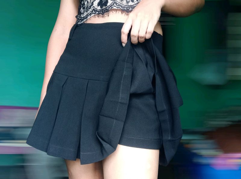 Pleated Mini Skirt