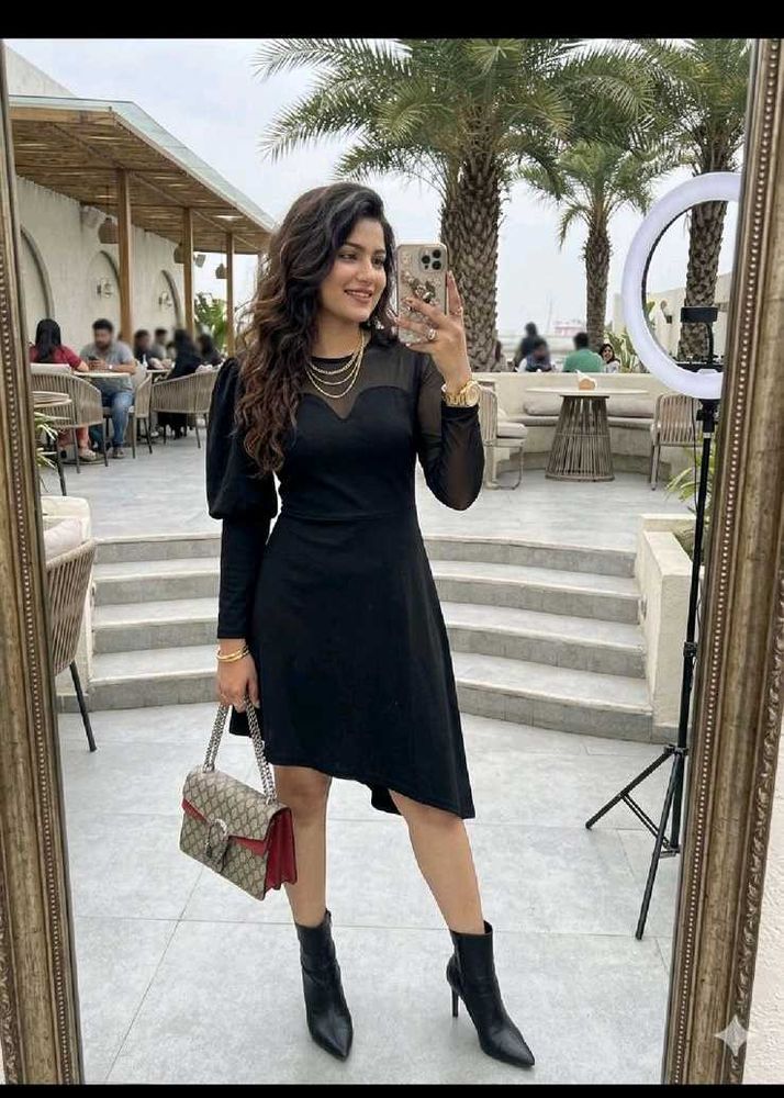 pinteresty Black Asymmetrical Dress