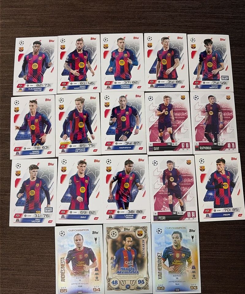 FC Barcelona Topps Match Attax Cards Set