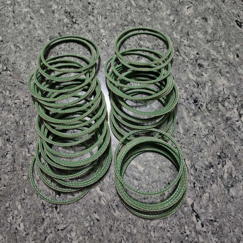 Set of Green Velvet Bangles