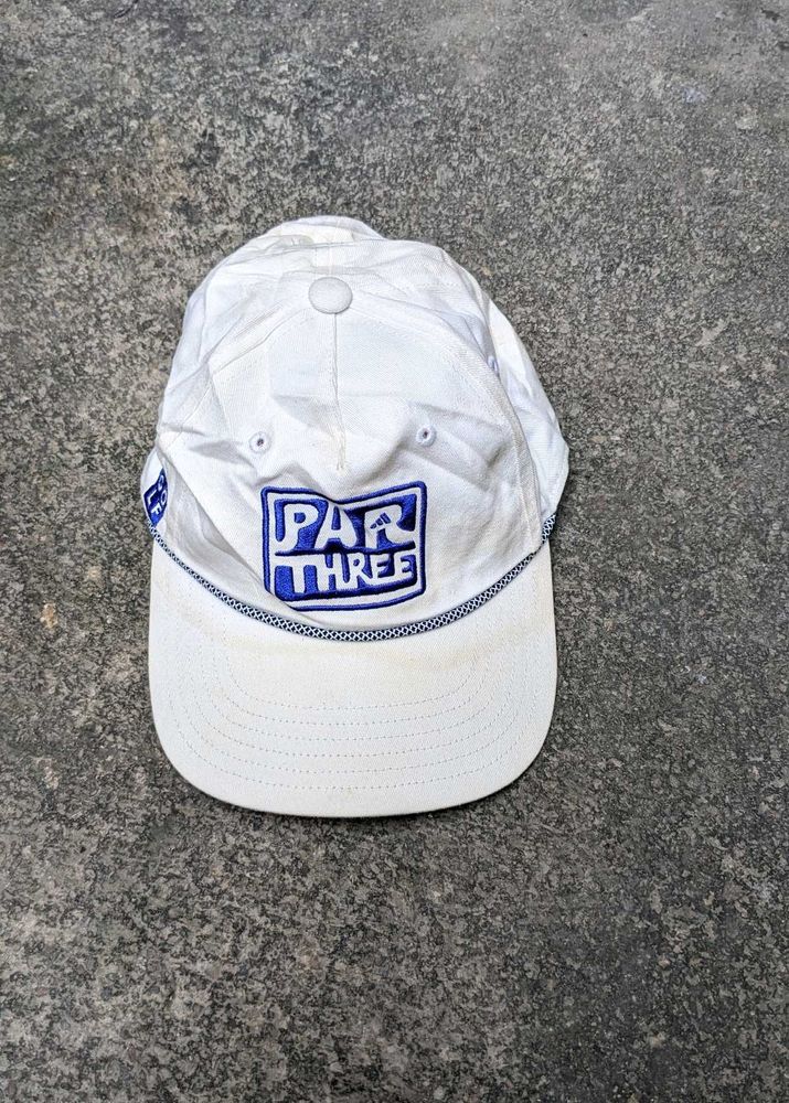 White "Par Three" Baseball Cap 🧢