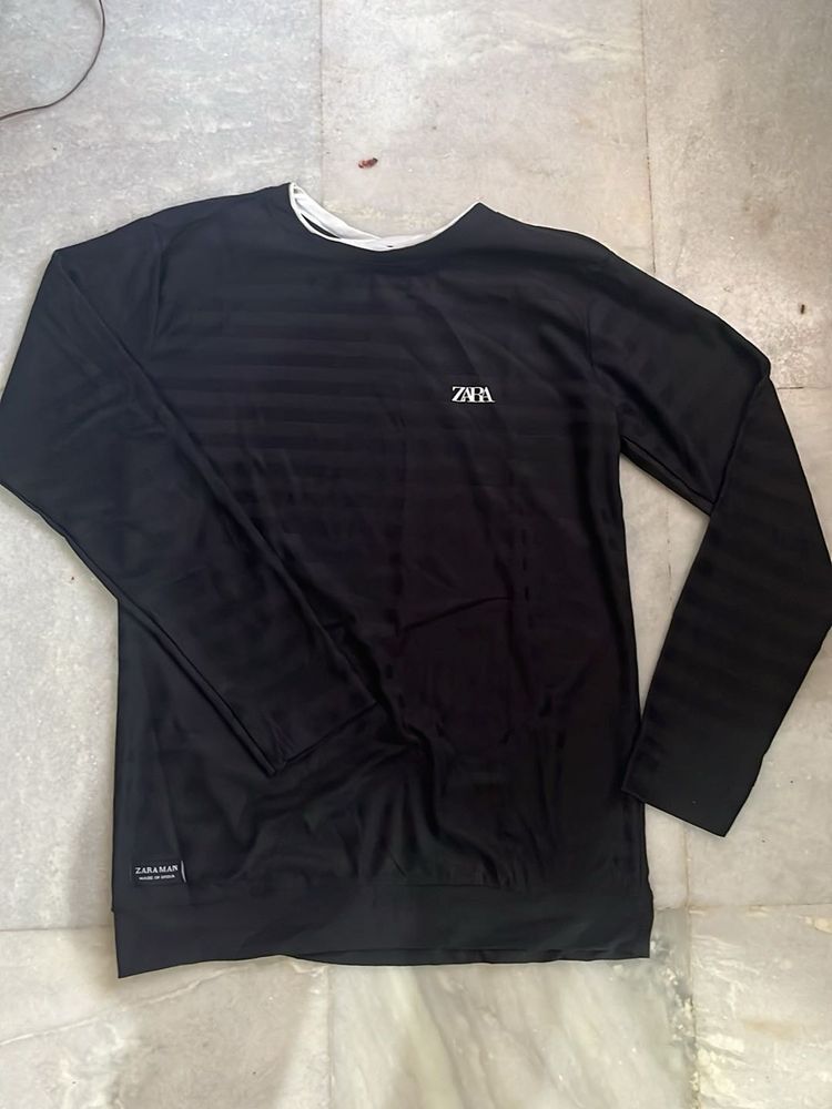 Zara Black Long Sleeve Tee