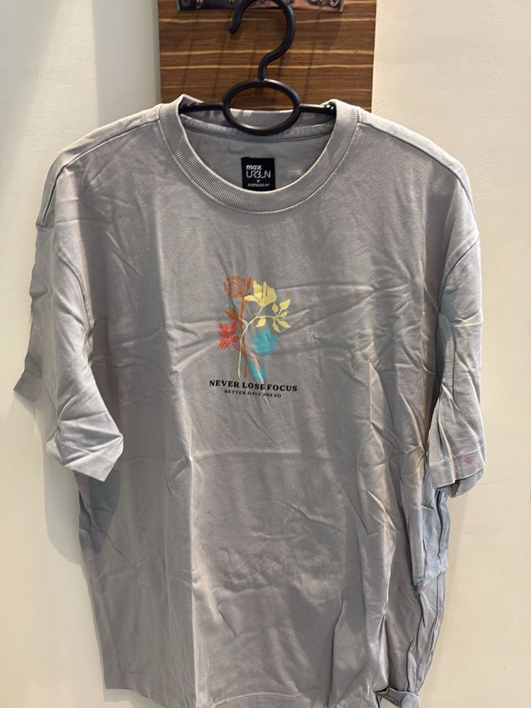 Grey Graphic Print T-Shirt