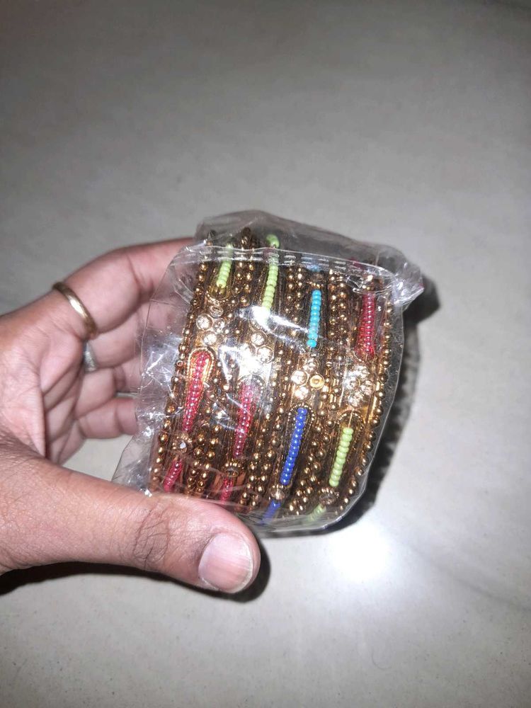 Colorful Beaded Bangles Set