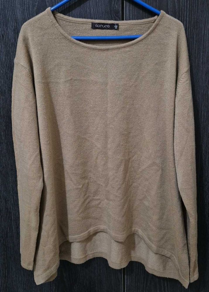 Beige Long Sleeve Top