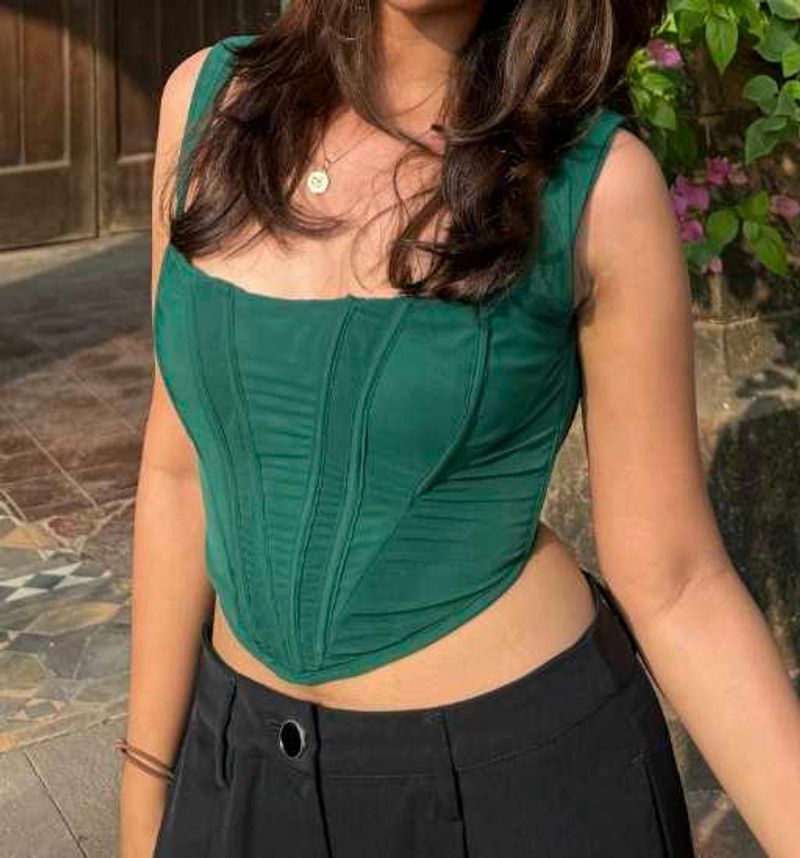 Corset Style Sleeveless Top