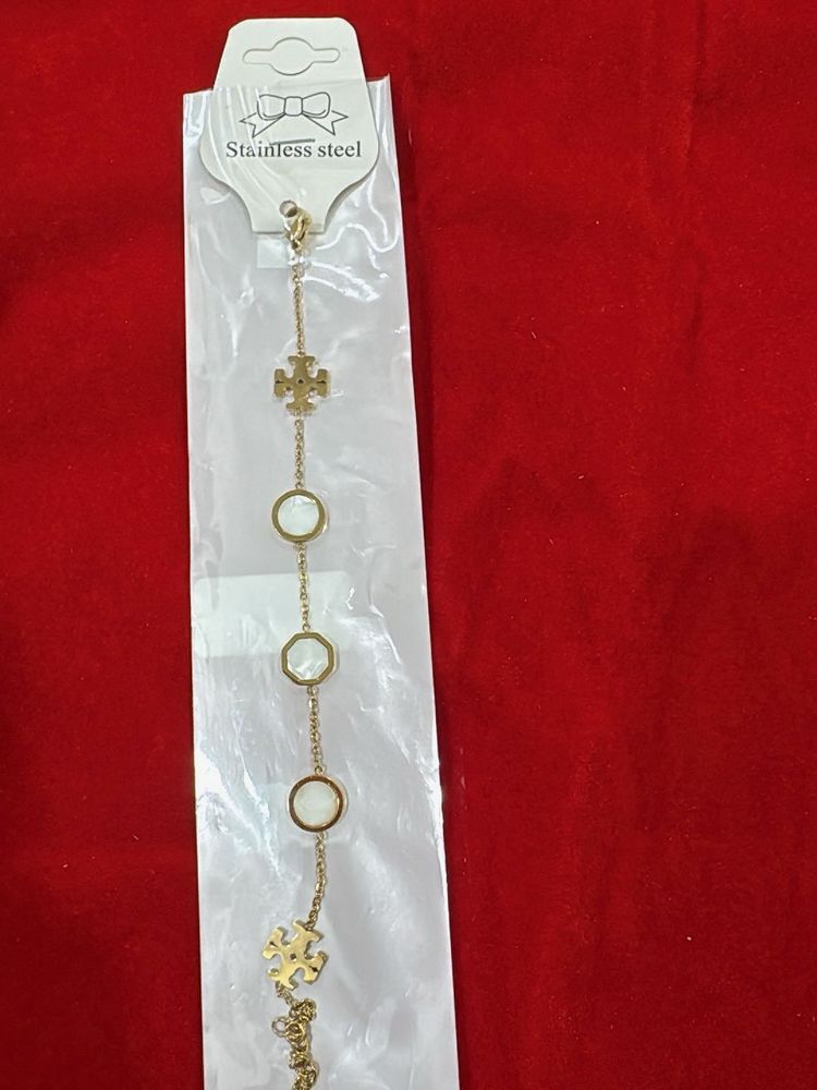Gold Tone Bracelet with Charms