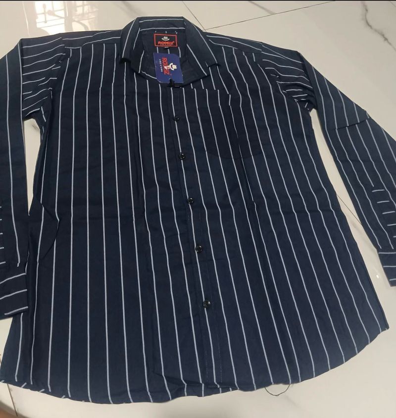 Men's Striped Button-Down Shirt