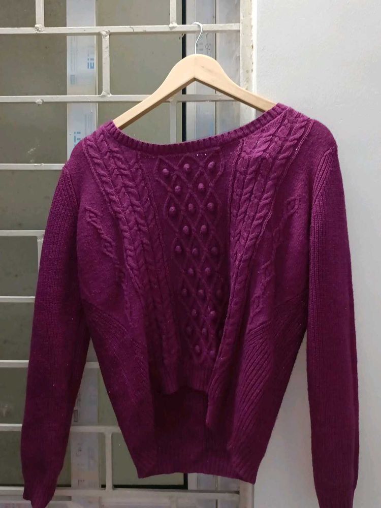 Purple Knit Sweater
