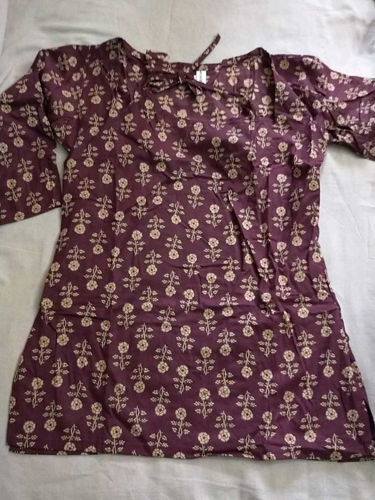 Printed halter neck design and back tie up