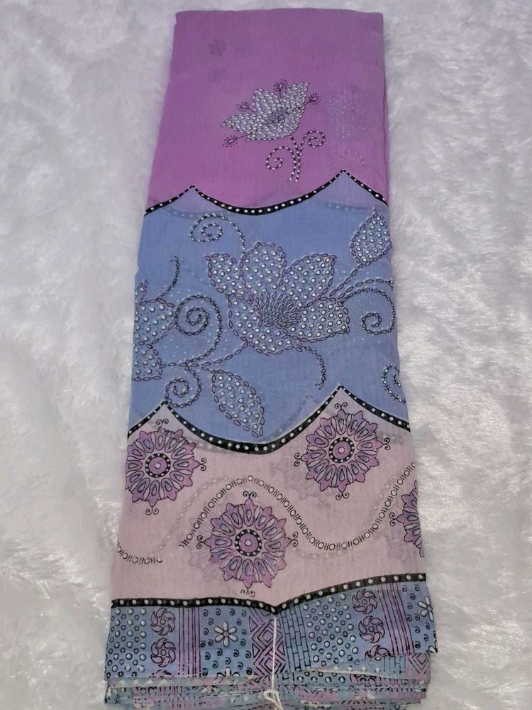 Designer Embellished Saree without blouse