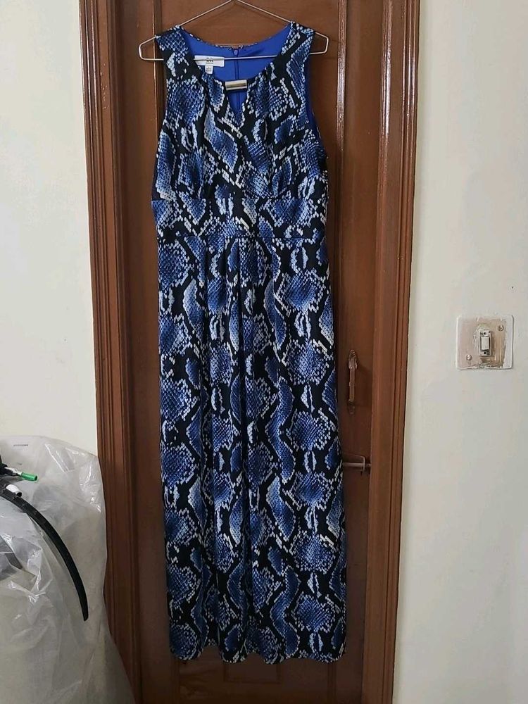“Stylish Snake Print Party Dress”
