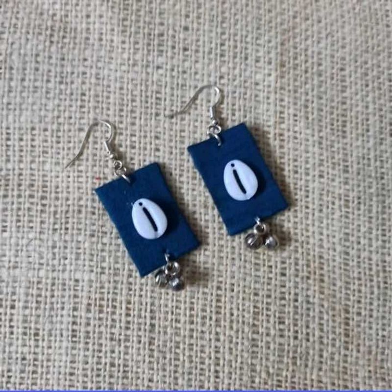 Handmade Blue &amp; White Earrings