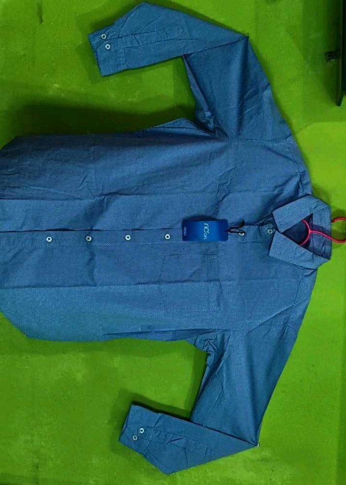 Men's Blue Long Sleeve Shirt