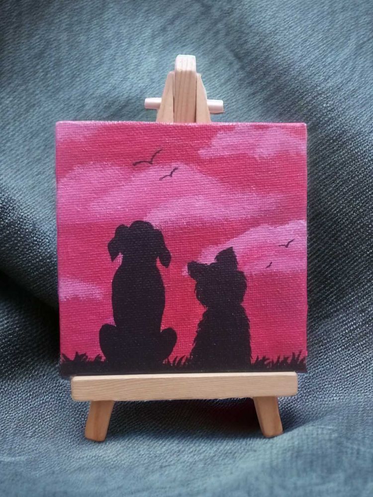 Handmade Pet Silhouette Painting
