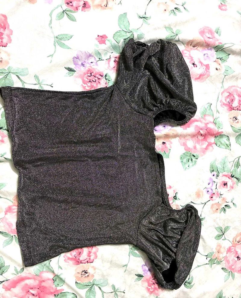 Sparkly Puff Sleeve Top