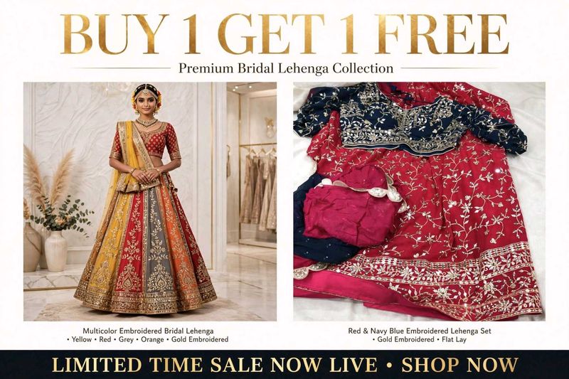 Stunning Embroidered Bridal Lehenga Set