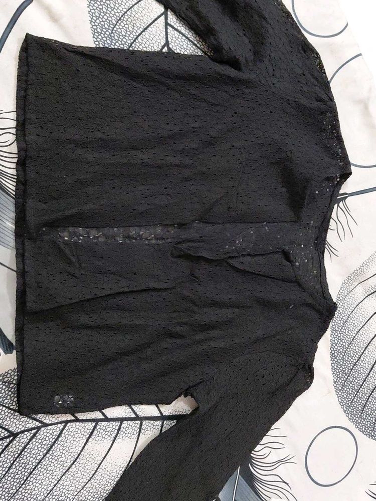 Elegant Black Lace Blouse