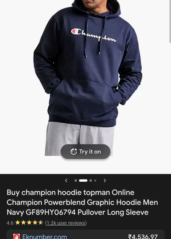 Champion Navy Blue Hoodie