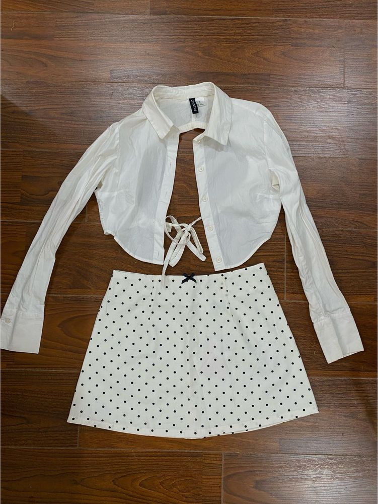 H&amp;M Open Back Crop Shirt