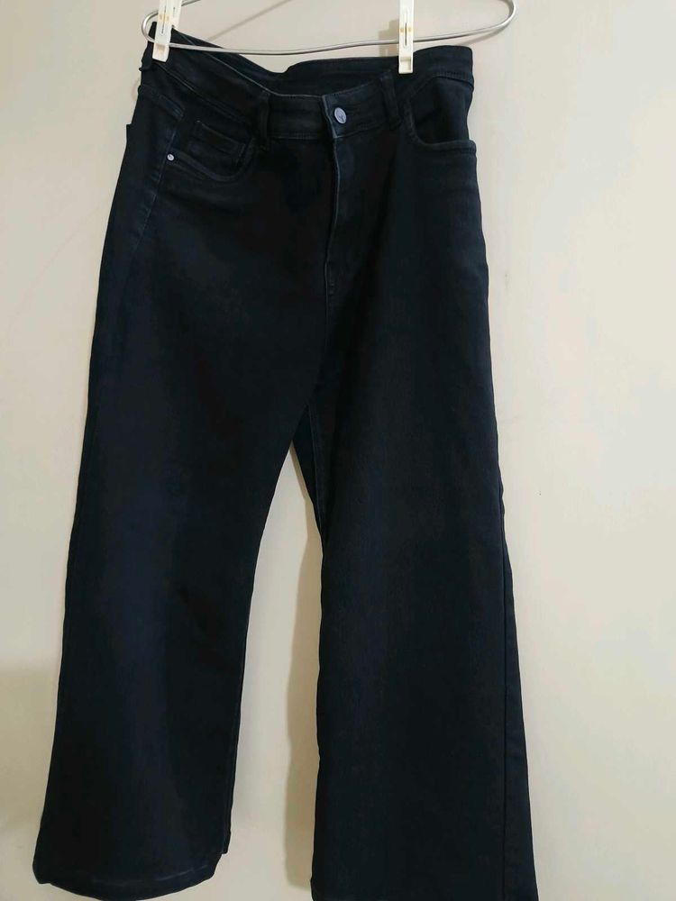 Wide Leg Black Jeans