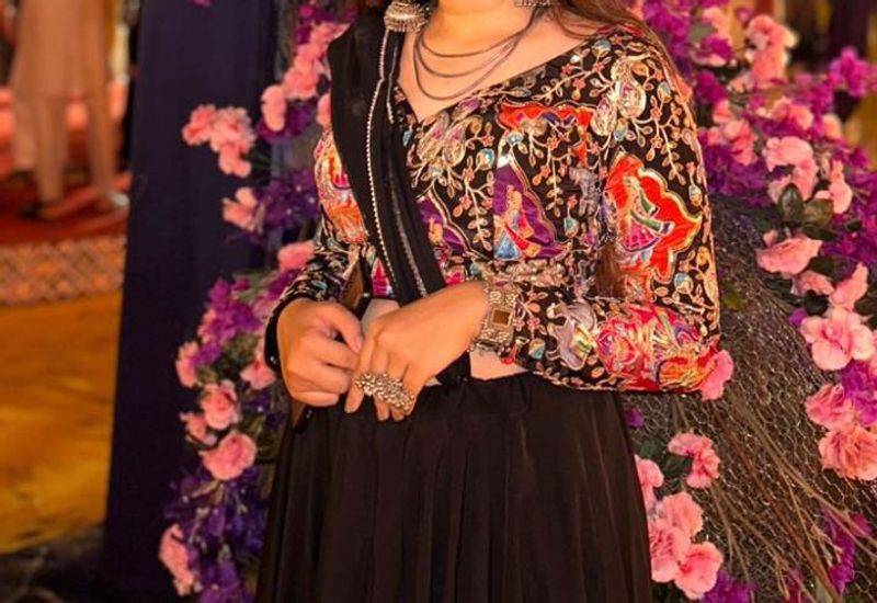 Embroidered V-Neck Blouse