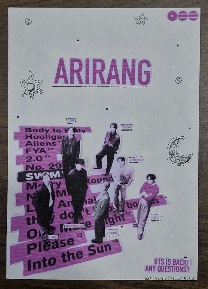 BTS Arirang poster Self-designed