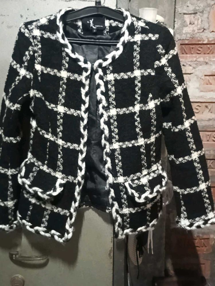 Classic Tweed Jacket - Black &amp; White