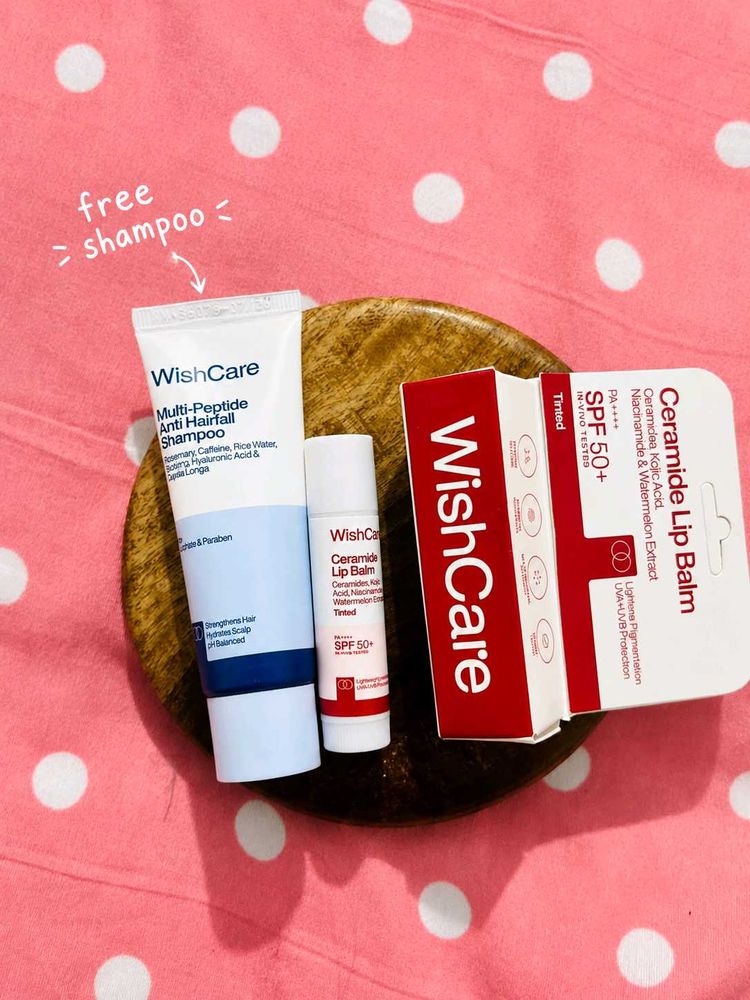 WishCare Lip Balm free Anti Hairfall Shampoo