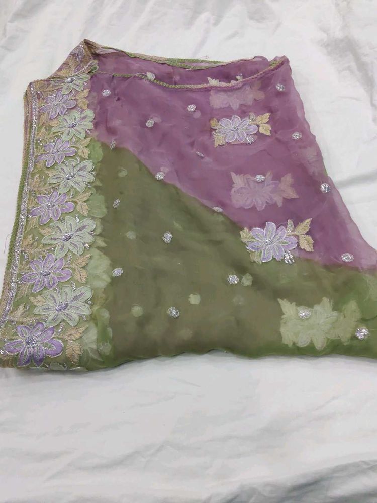 Embroidered beautiful chiffon dupatta