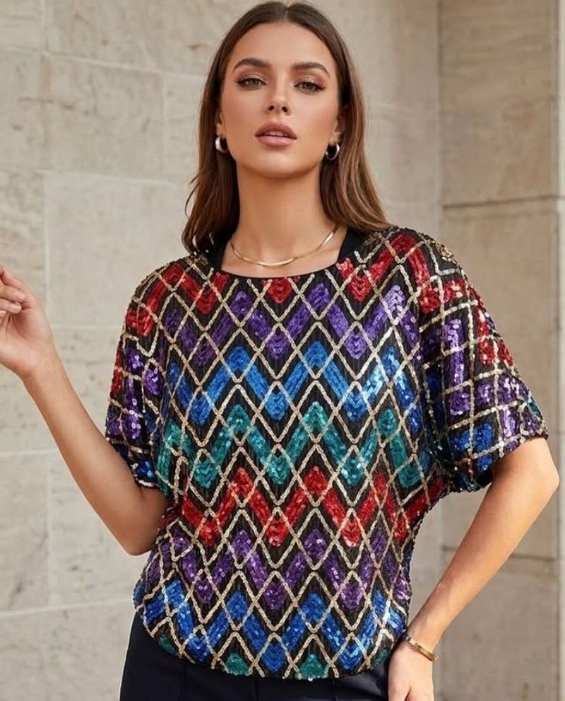 heavy sequins top