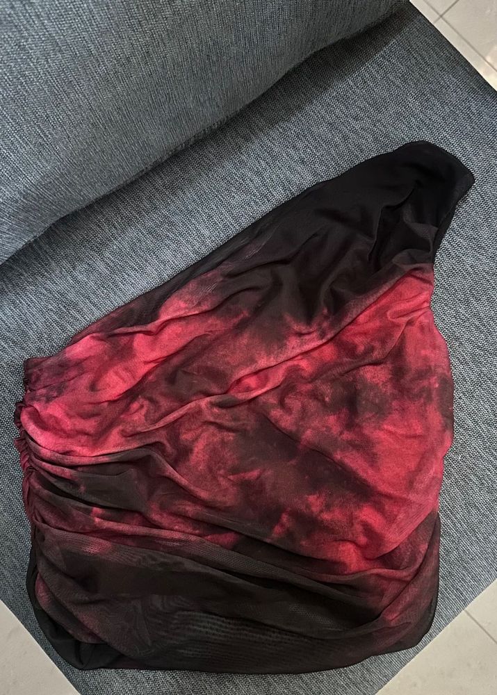 One Shoulder Tie-Dye Top