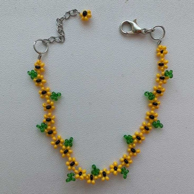 Cute Sunflower Beaded Bracelet🌻
