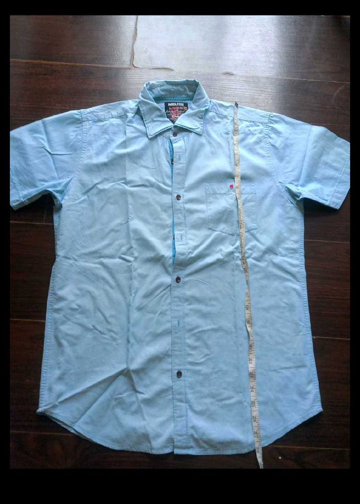 Light Blue Short Sleeve Button Down