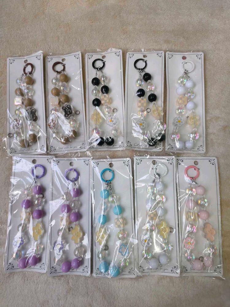 Beaded Keychain Charms Set