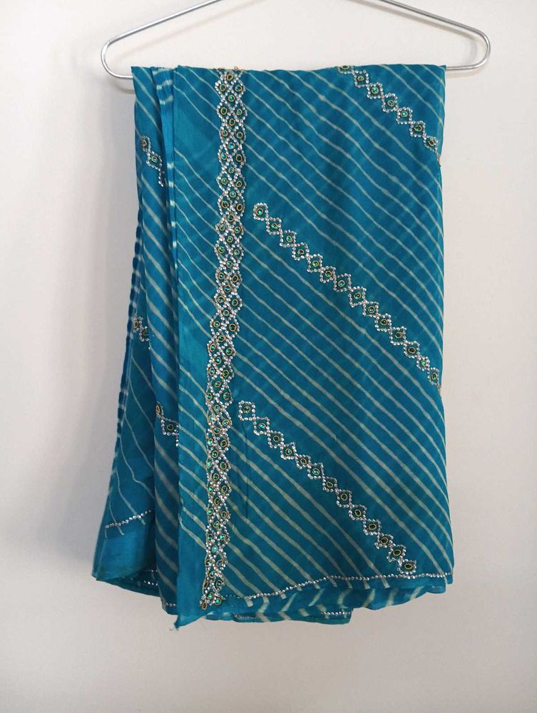 BLUE GEORGETTE SAREE