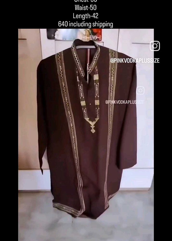 send offers 50" Bust And Waist Men's Kurta