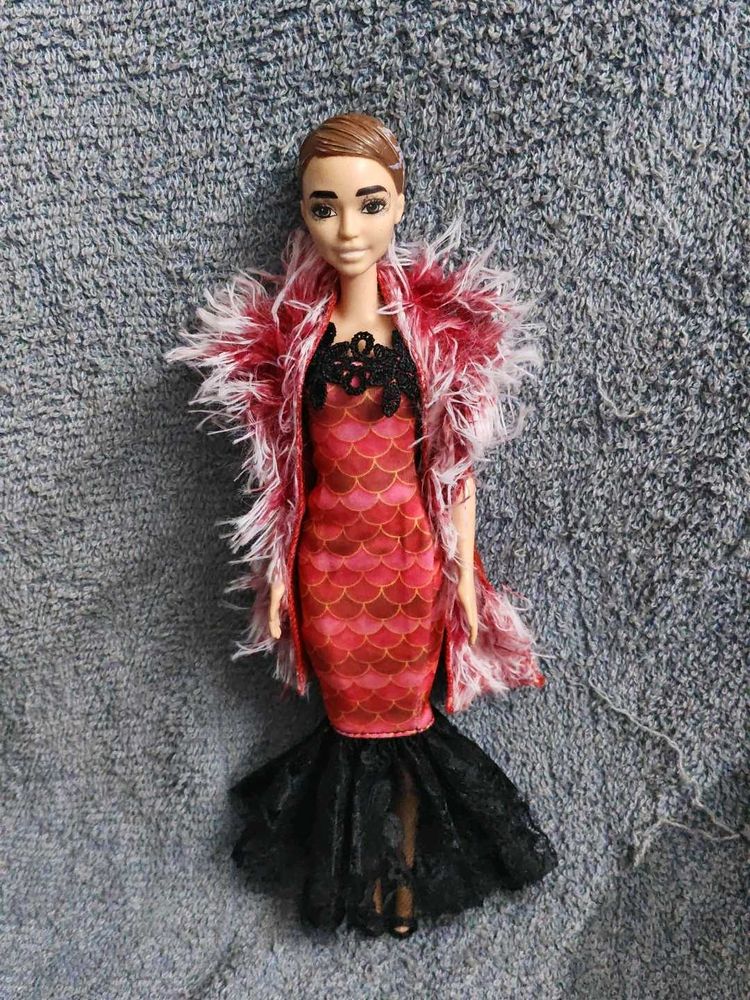 Barbie doll in Stunning Mermaid Style Gown