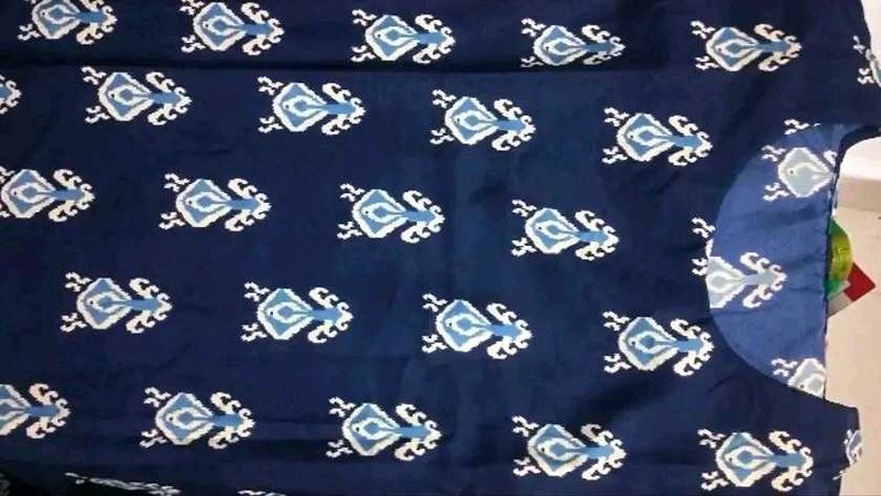 Stylish Navy Blue Printed Kurta