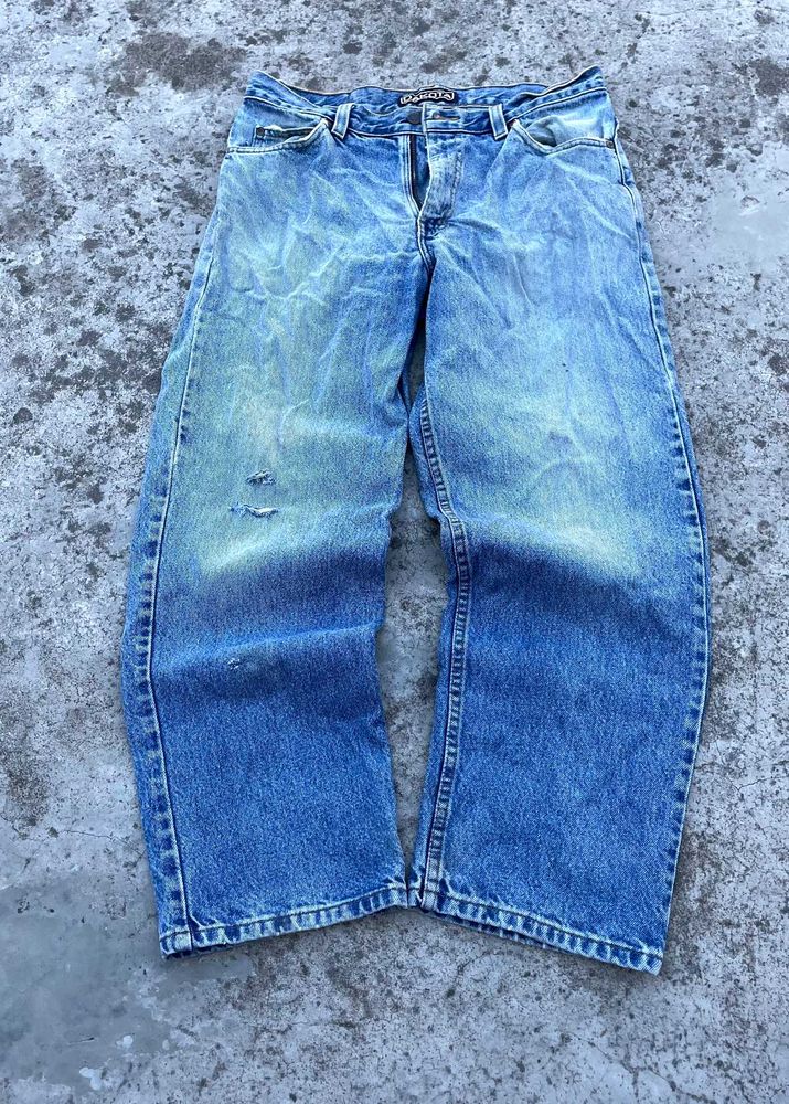 Distressed Blue Denim Jeans