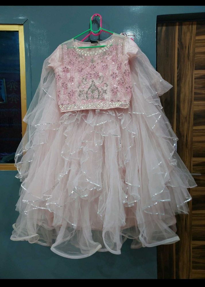 Beautiful Pink Embellished Lehenga Choli