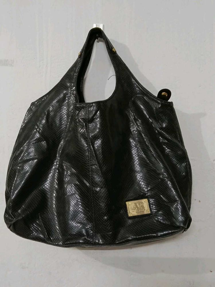 Anne Klein Chic Black Textured Hobo Bag